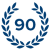 symbol 90 in blaetterkranz