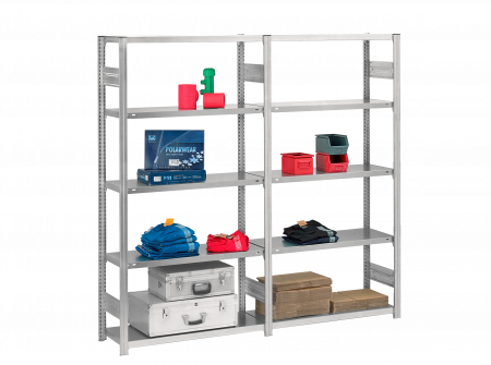 verzinktes steckregal mit einlegeboeden
